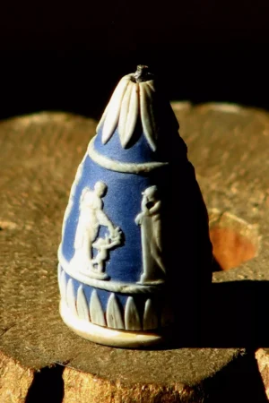 Rare 18th Century Wedgwood Dark Blue Jasper & Basalt Wash Intaglio Seal – Hebe with Eagle