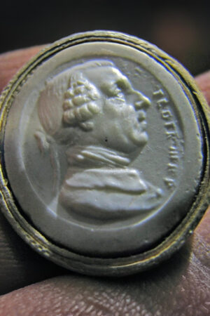 James Tassie Medallion – Frederic III of Prussia, c.1770, White Glass Paste, Neoclassical Antique
