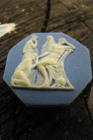 Wedgwood 1785 Double-Sided Blue Dip Medallion – Priam, Body of Achilles & Hygeia